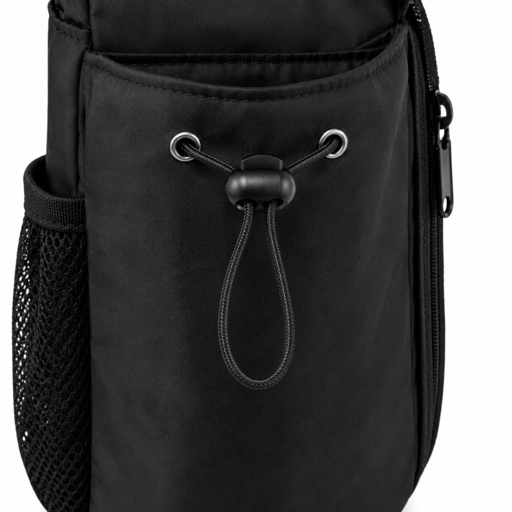 Elastic drawstring closure