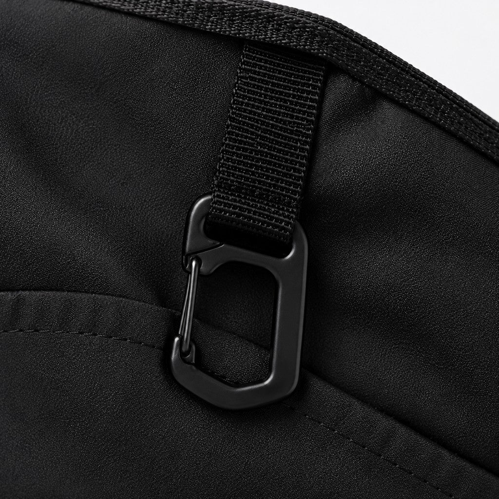 Multi use hooks on magnetic gym bag